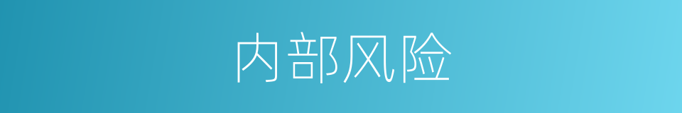 内部风险的同义词