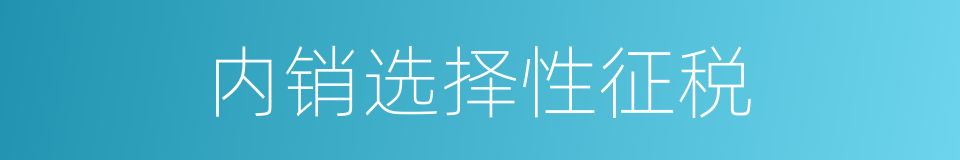 内销选择性征税的同义词