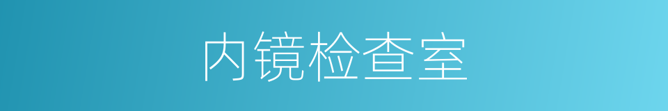 内镜检查室的同义词