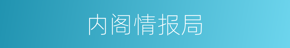 内阁情报局的同义词