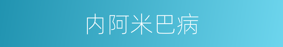 内阿米巴病的同义词