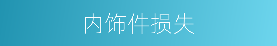 内饰件损失的同义词