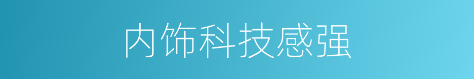 内饰科技感强的同义词