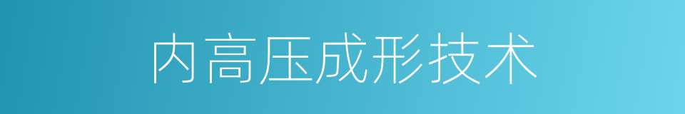 内高压成形技术的同义词