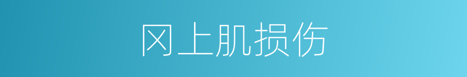 冈上肌损伤的同义词