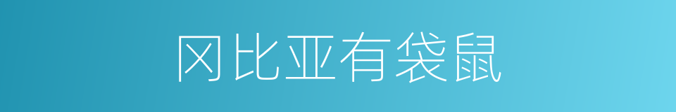 冈比亚有袋鼠的同义词