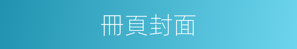 冊頁封面的同義詞