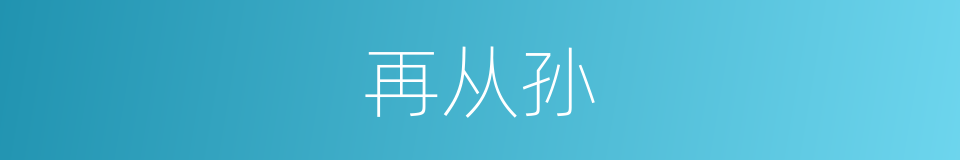 再从孙的意思