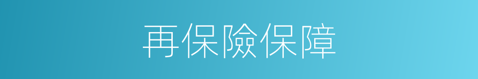 再保險保障的同義詞