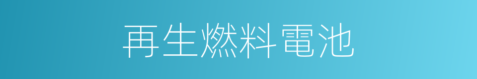 再生燃料電池的同義詞