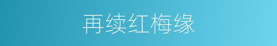 再续红梅缘的同义词