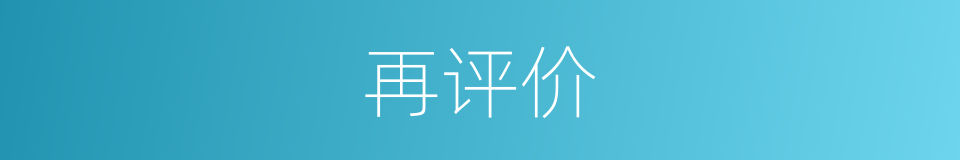 再评价的同义词