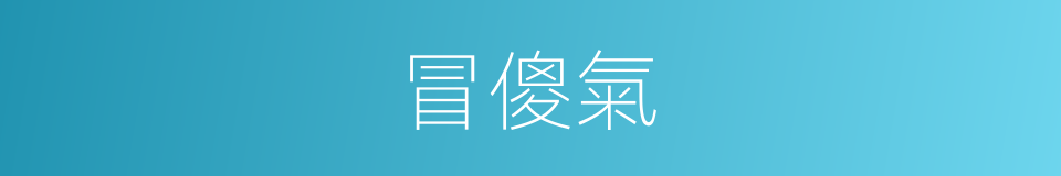 冒傻氣的意思