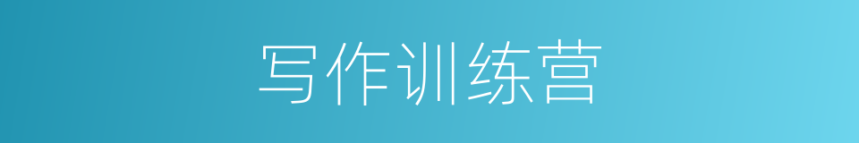 写作训练营的同义词