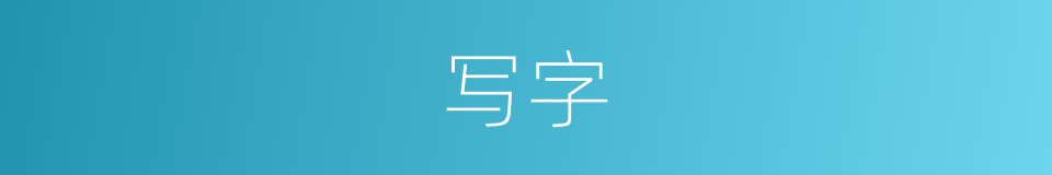 写字的意思