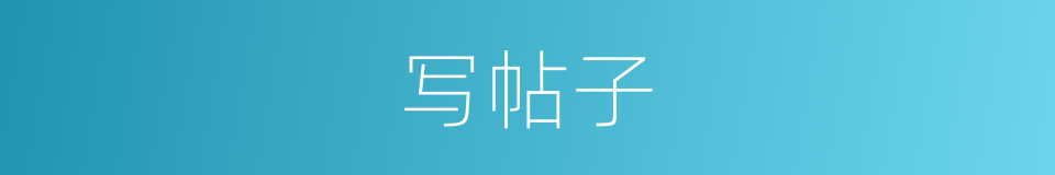 写帖子的同义词