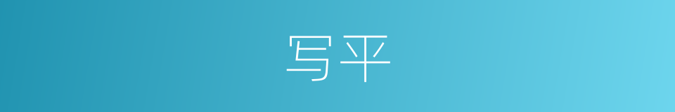 写平的同义词