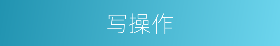 写操作的同义词