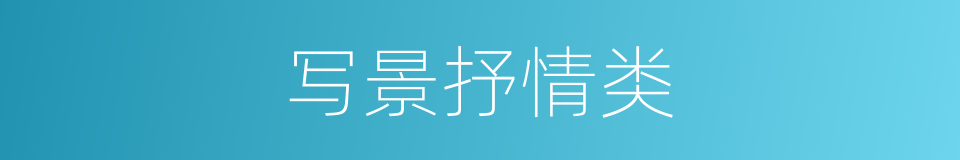 写景抒情类的同义词