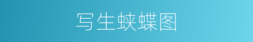 写生蛱蝶图的同义词