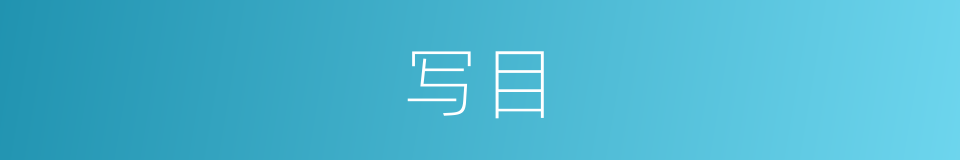 写目的意思