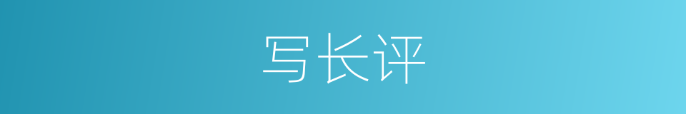 写长评的同义词