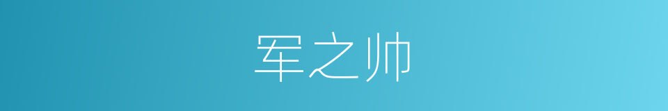 军之帅的同义词