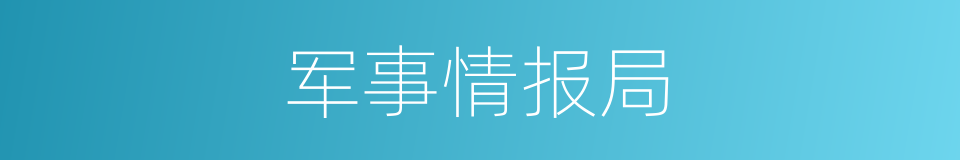 军事情报局的同义词