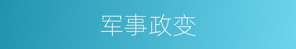 军事政变的意思