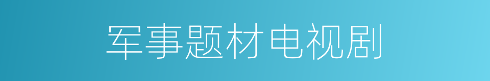 军事题材电视剧的同义词