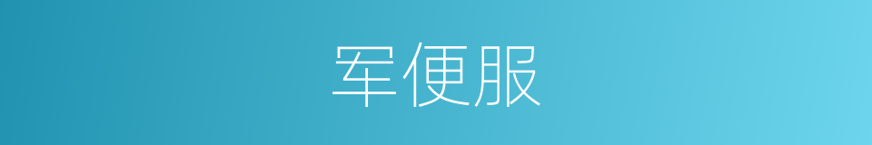 军便服的意思