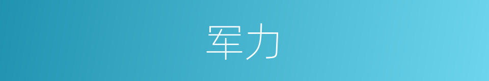 军力的意思