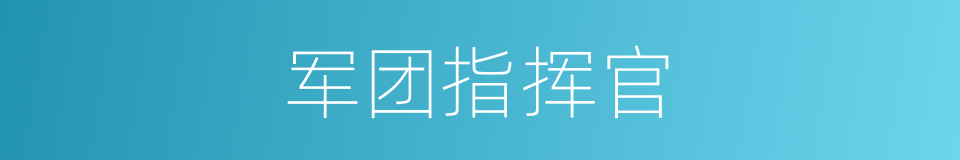 军团指挥官的同义词