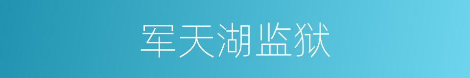 军天湖监狱的同义词