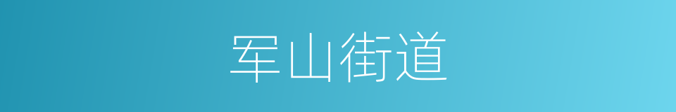 军山街道的同义词