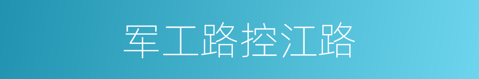 军工路控江路的同义词