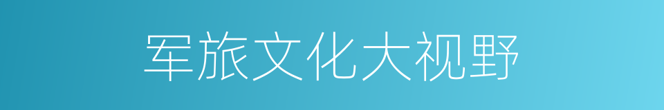 军旅文化大视野的同义词