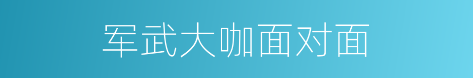 军武大咖面对面的同义词