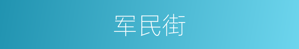 军民街的同义词