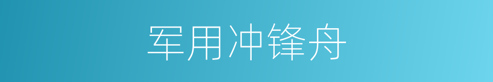 军用冲锋舟的同义词
