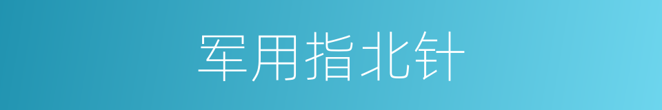 军用指北针的同义词
