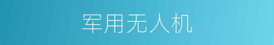 军用无人机的同义词