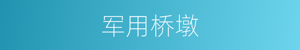 军用桥墩的同义词