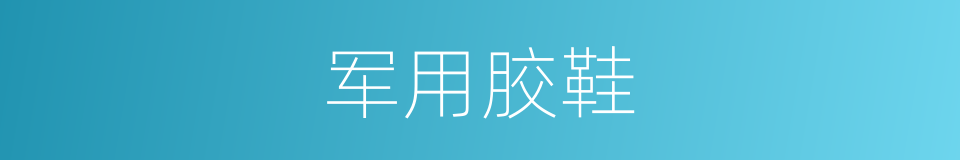 军用胶鞋的同义词