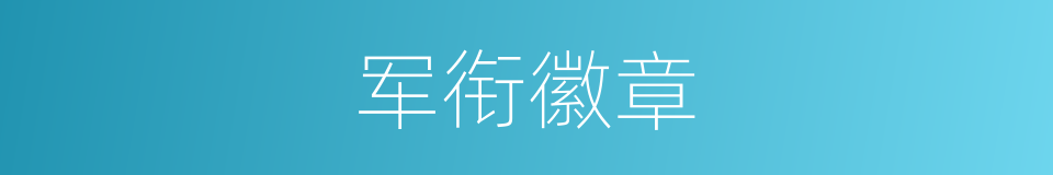 军衔徽章的同义词