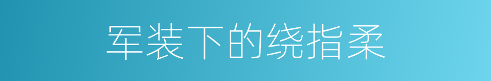 军装下的绕指柔的同义词