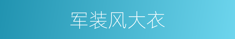军装风大衣的同义词