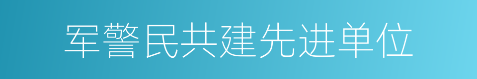 军警民共建先进单位的同义词