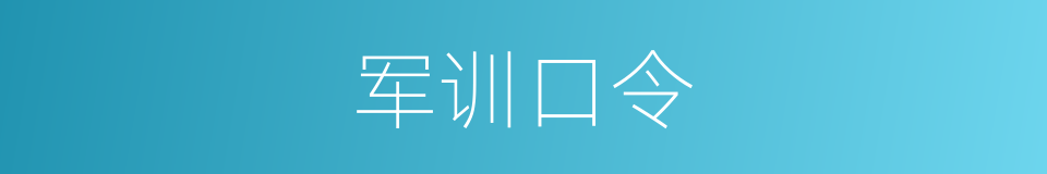 军训口令的同义词