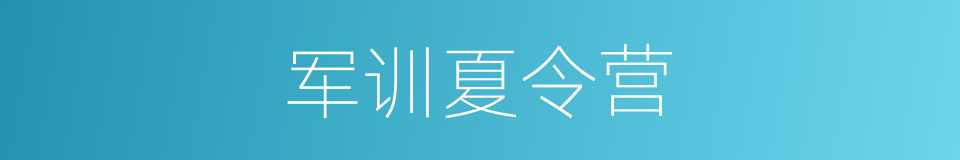 军训夏令营的同义词